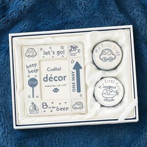 Cudlie My First Curl Tooth Keepsake Box & Baby Frame Gift Set